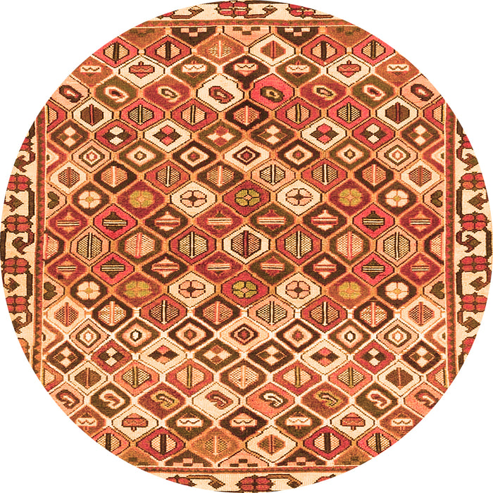 Square Persian Orange Traditional Rug, tr4426org