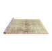 Sideview of Machine Washable Traditional Gold Rug, wshtr4427