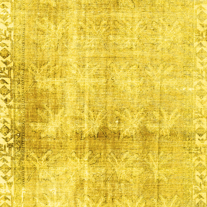 Machine Washable Persian Yellow Traditional Rug, wshtr4427yw