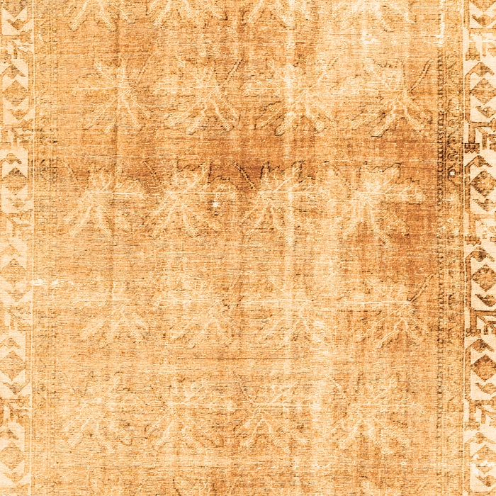 Serging Thickness of Machine Washable Persian Orange Traditional Area Rugs, wshtr4427org