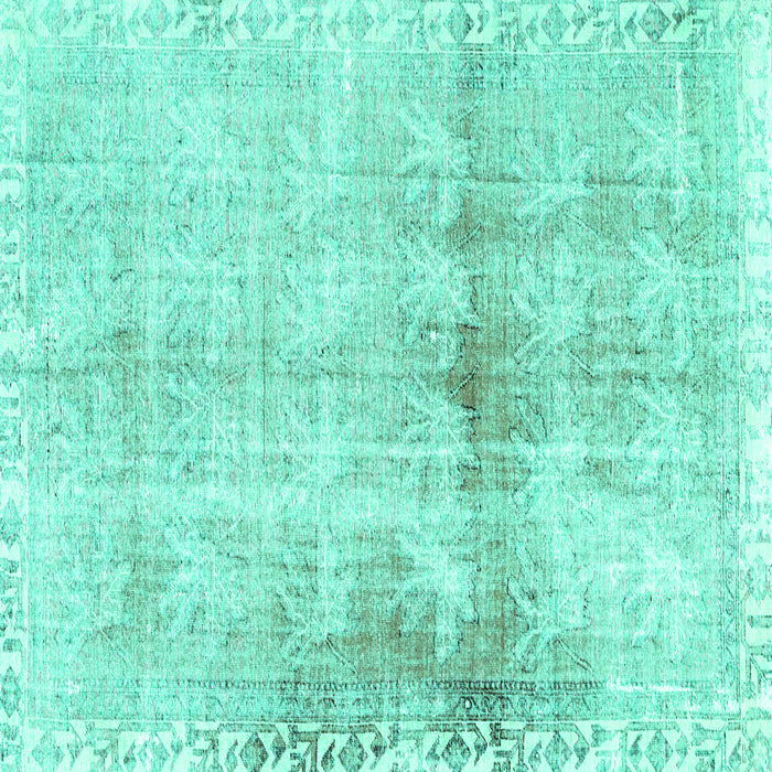Square Persian Turquoise Traditional Rug, tr4427turq