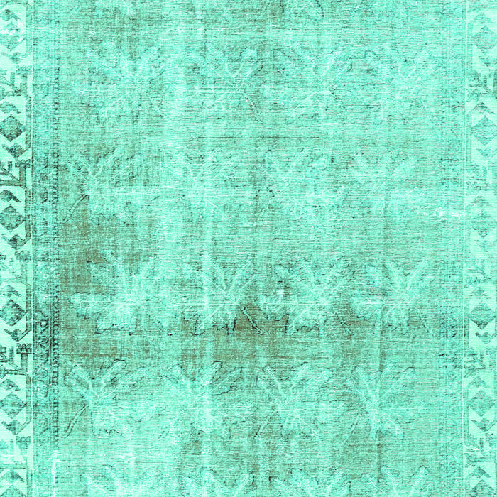 Machine Washable Persian Turquoise Traditional Area Rugs, wshtr4427turq