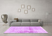 Machine Washable Persian Purple Traditional Area Rugs in a Living Room, wshtr4427pur