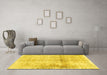 Machine Washable Persian Yellow Traditional Rug in a Living Room, wshtr4427yw