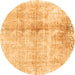 Square Persian Orange Traditional Rug, tr4427org