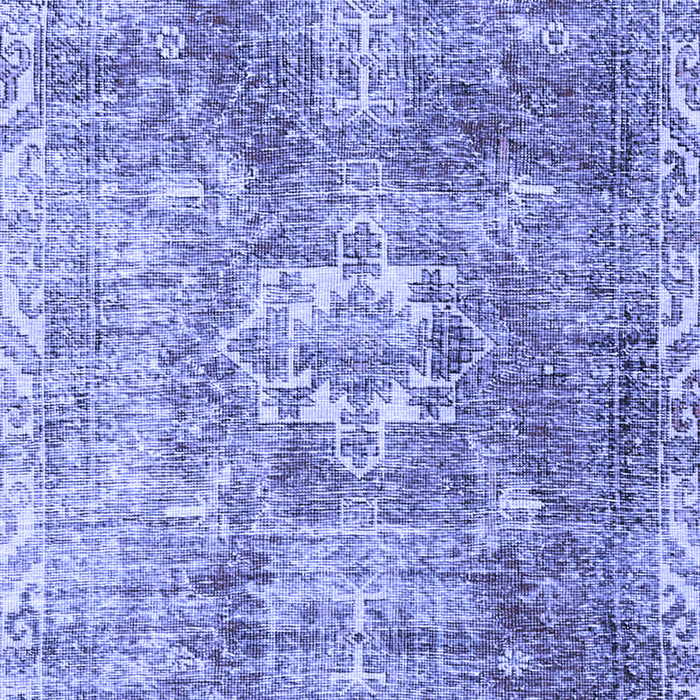 Machine Washable Persian Blue Traditional Rug, wshtr4428blu