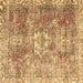 Square Persian Brown Traditional Rug, tr4428brn