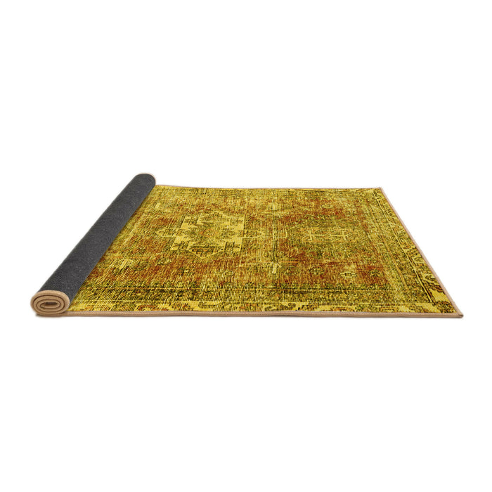 Sideview of Persian Yellow Traditional Rug, tr4428yw