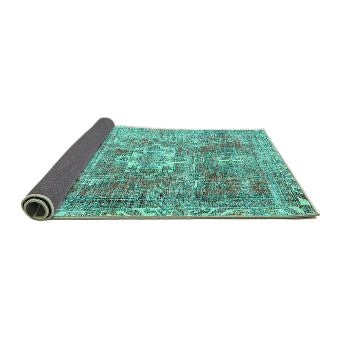 Sideview of Persian Turquoise Traditional Rug, tr4428turq