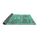 Sideview of Persian Turquoise Traditional Rug, tr4428turq