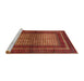 Sideview of Machine Washable Traditional Red Rug, wshtr4429