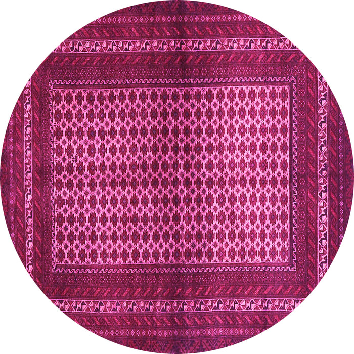 Round Persian Pink Traditional Rug, tr4429pnk