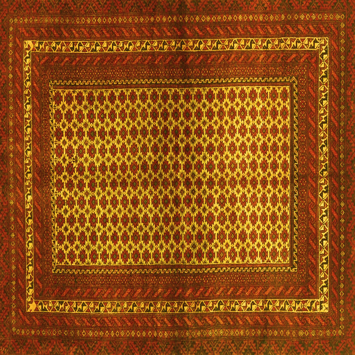 Square Persian Yellow Traditional Rug, tr4429yw