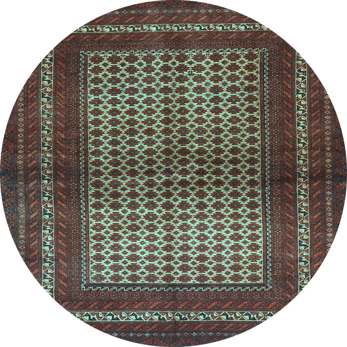 Round Persian Light Blue Traditional Rug, tr4429lblu