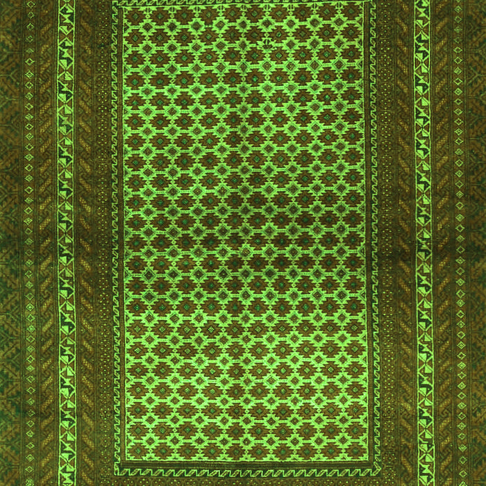 Serging Thickness of Machine Washable Persian Green Traditional Area Rugs, wshtr4429grn