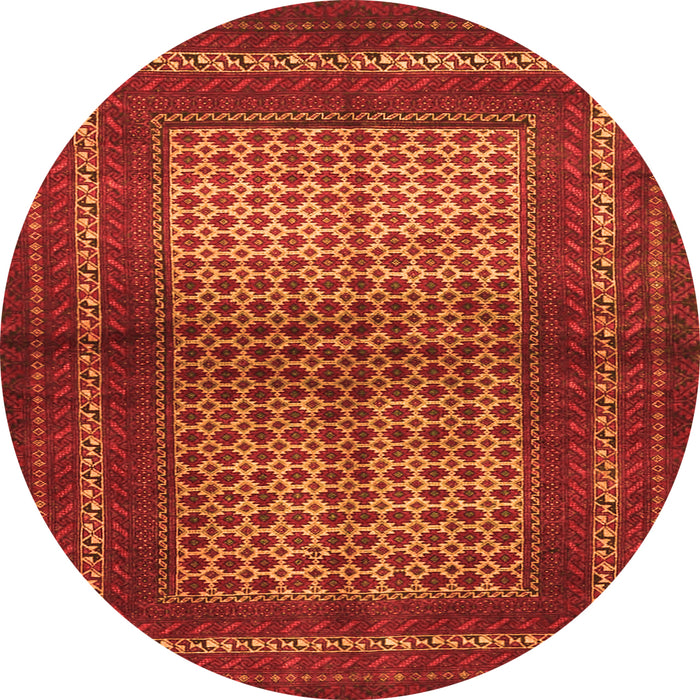 Square Persian Orange Traditional Rug, tr4429org