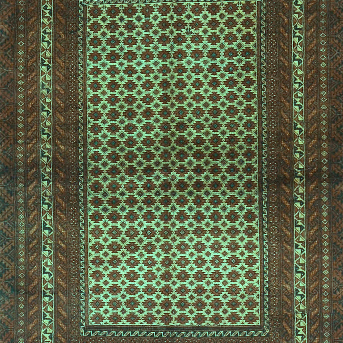 Machine Washable Persian Turquoise Traditional Area Rugs, wshtr4429turq