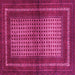 Square Machine Washable Persian Pink Traditional Rug, wshtr4429pnk