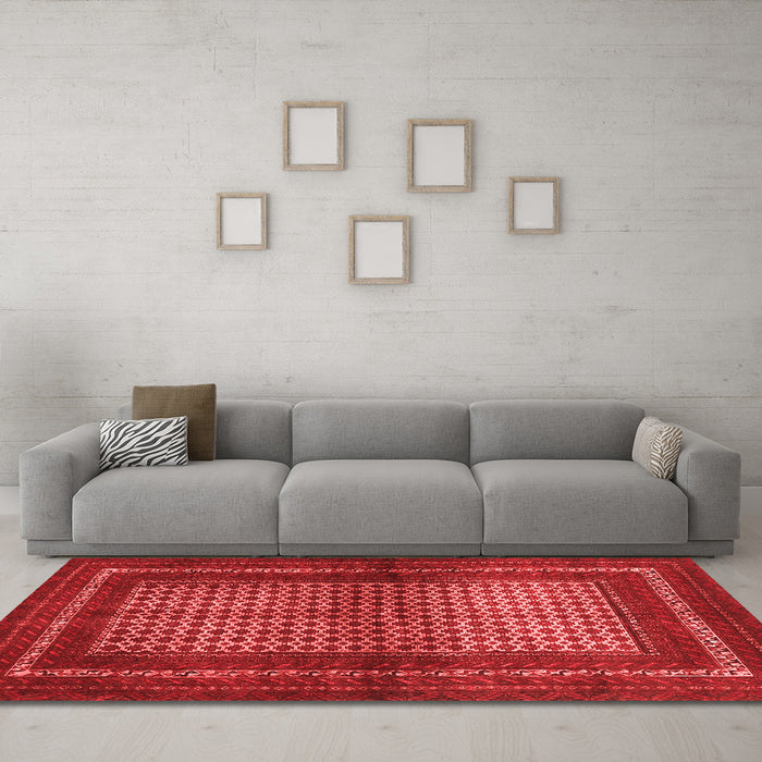 Traditional Red Washable Rugs