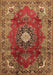 Medallion Brown Traditional Rug, tr442brn