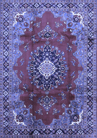 Medallion Blue Traditional Rug, tr442blu