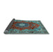 Sideview of Medallion Light Blue Traditional Rug, tr442lblu