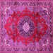 Square Medallion Pink Traditional Rug, tr442pnk