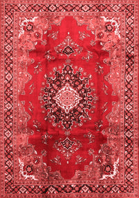 Medallion Red Traditional Rug, tr442red