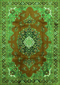 Medallion Green Traditional Rug, tr442grn