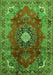 Medallion Green Traditional Rug, tr442grn