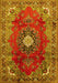 Medallion Yellow Traditional Rug, tr442yw