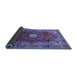 Sideview of Medallion Blue Traditional Rug, tr442blu