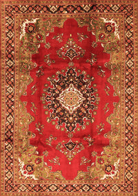 Medallion Orange Traditional Rug, tr442org