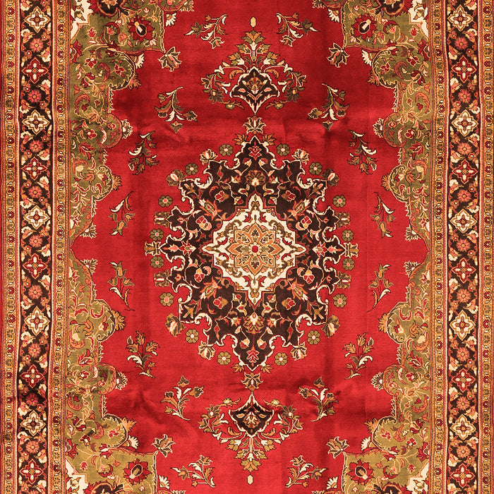 Medallion Orange Traditional Rug, tr442org