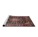 Sideview of Machine Washable Traditional Camel Brown Rug, wshtr443