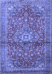 Medallion Blue Traditional Rug, tr4430blu