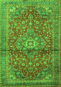 Medallion Green Traditional Rug, tr4430grn