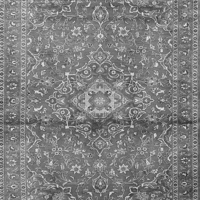 Serging Thickness of Machine Washable Medallion Gray Traditional Rug, wshtr4430gry