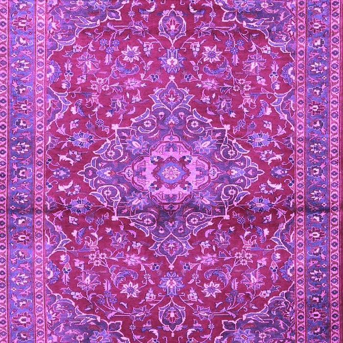 Machine Washable Medallion Purple Traditional Area Rugs, wshtr4430pur