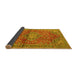 Sideview of Medallion Yellow Traditional Rug, tr4430yw