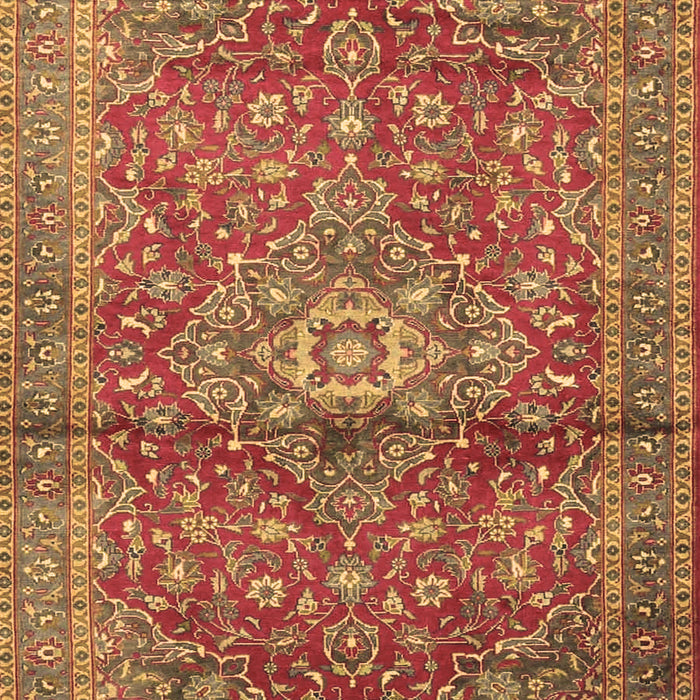 Medallion Brown Traditional Rug, tr4430brn