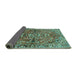 Sideview of Persian Turquoise Traditional Rug, tr4431turq