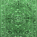 Square Machine Washable Persian Emerald Green Traditional Area Rugs, wshtr4431emgrn