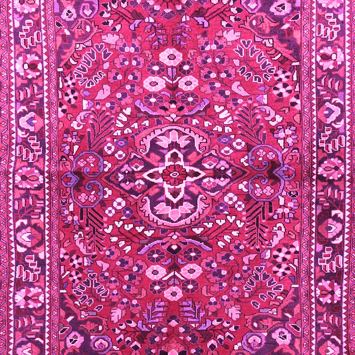 Machine Washable Persian Pink Traditional Rug, wshtr4431pnk