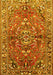 Machine Washable Persian Yellow Traditional Rug, wshtr4431yw