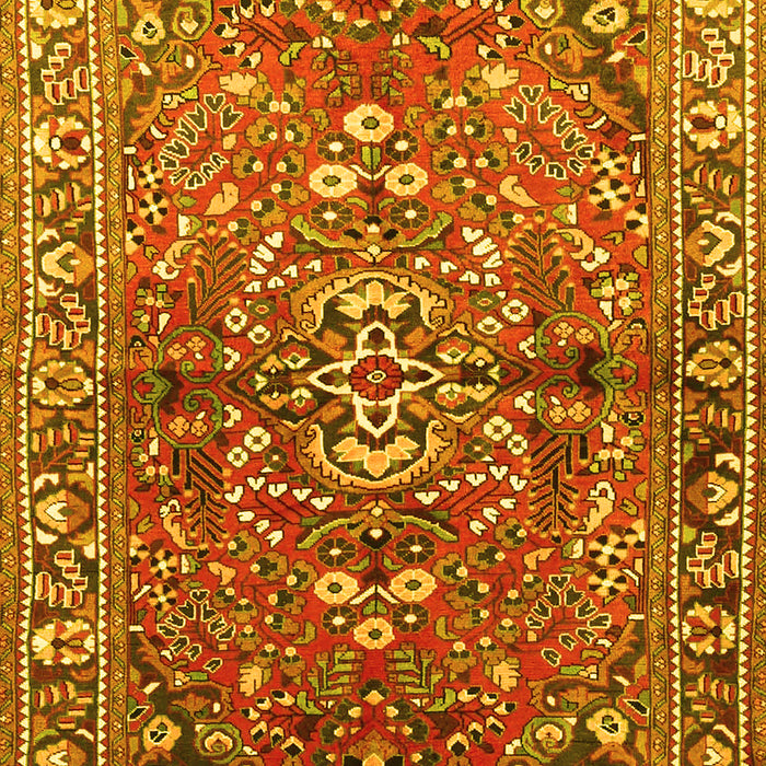 Machine Washable Persian Yellow Traditional Rug, wshtr4431yw