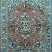 Square Persian Light Blue Traditional Rug, tr4431lblu