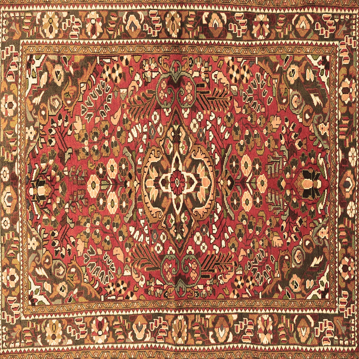 Square Machine Washable Persian Brown Traditional Rug, wshtr4431brn