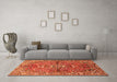 Machine Washable Persian Orange Traditional Area Rugs in a Living Room, wshtr4431org