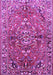 Machine Washable Persian Purple Traditional Area Rugs, wshtr4431pur